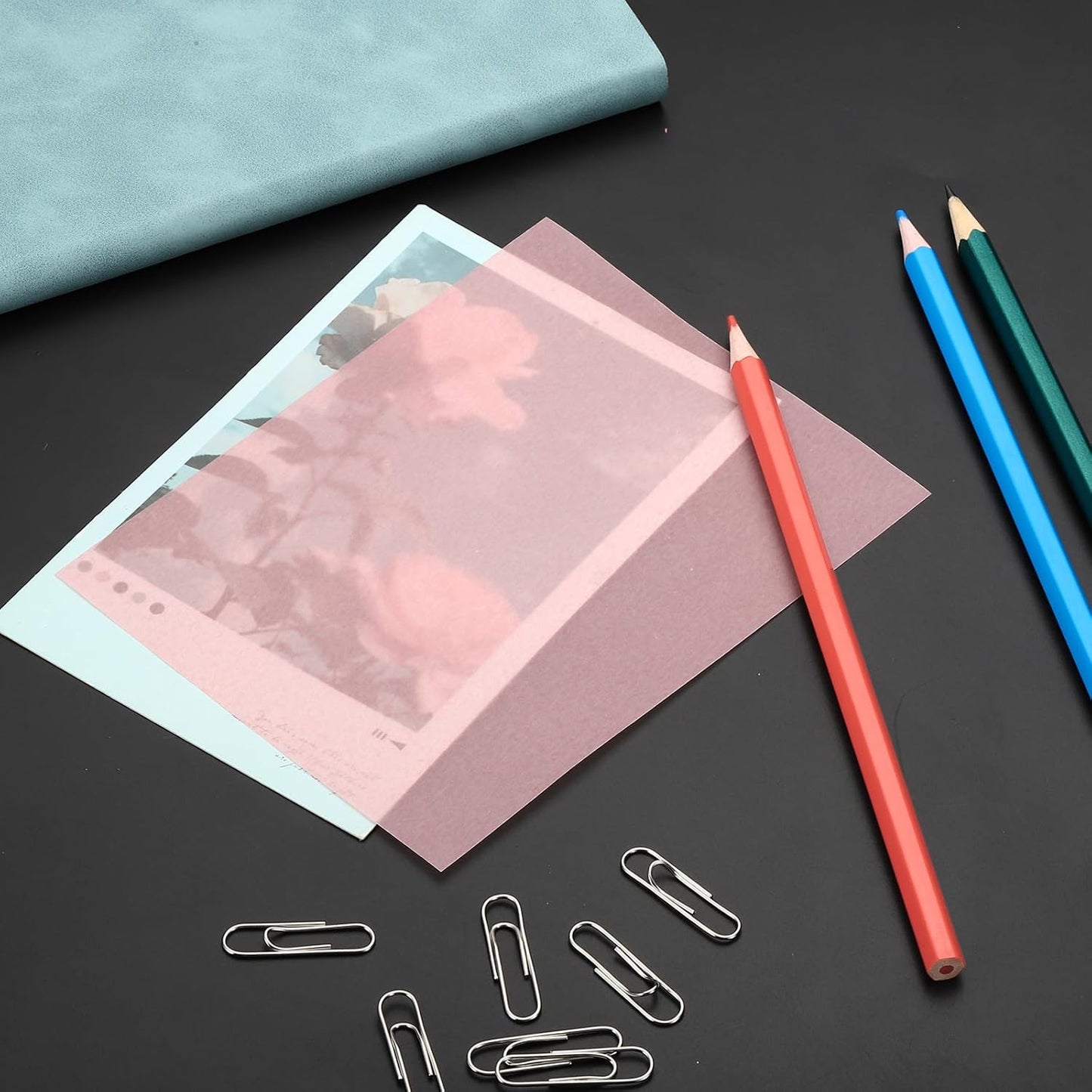 PATIKIL 30 Sheets Vellum Paper 4.25x5.5, Vellum Paper Printable Translucent Paper 100GSM Colored for Invitations Laser Inkjet Printing Card Making Crafting Wedding Tracing, Pink