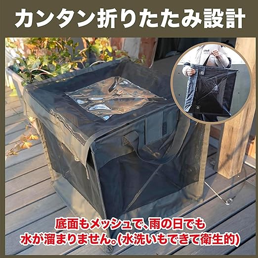 Outdoor Garbage Can - Large 125l Foldable Trash Container, Sturdy Lid Wastebasket, Multipurpose Recycling Bin, Sturdy Heavy Duty Design, Perfect Lawn Patio Kitchen Bathroom Garage Rv Use