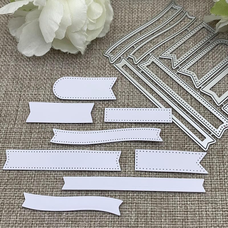 Lapoo 3D Backgrounds Frame Metal Cutting Die for Scrapbooking, New Cutting Dies DIY Album Card Making Decor Paper Craft Metal Die Cuts Party Wedding Decorations (Text Box 3.8 x 2.9 in)
