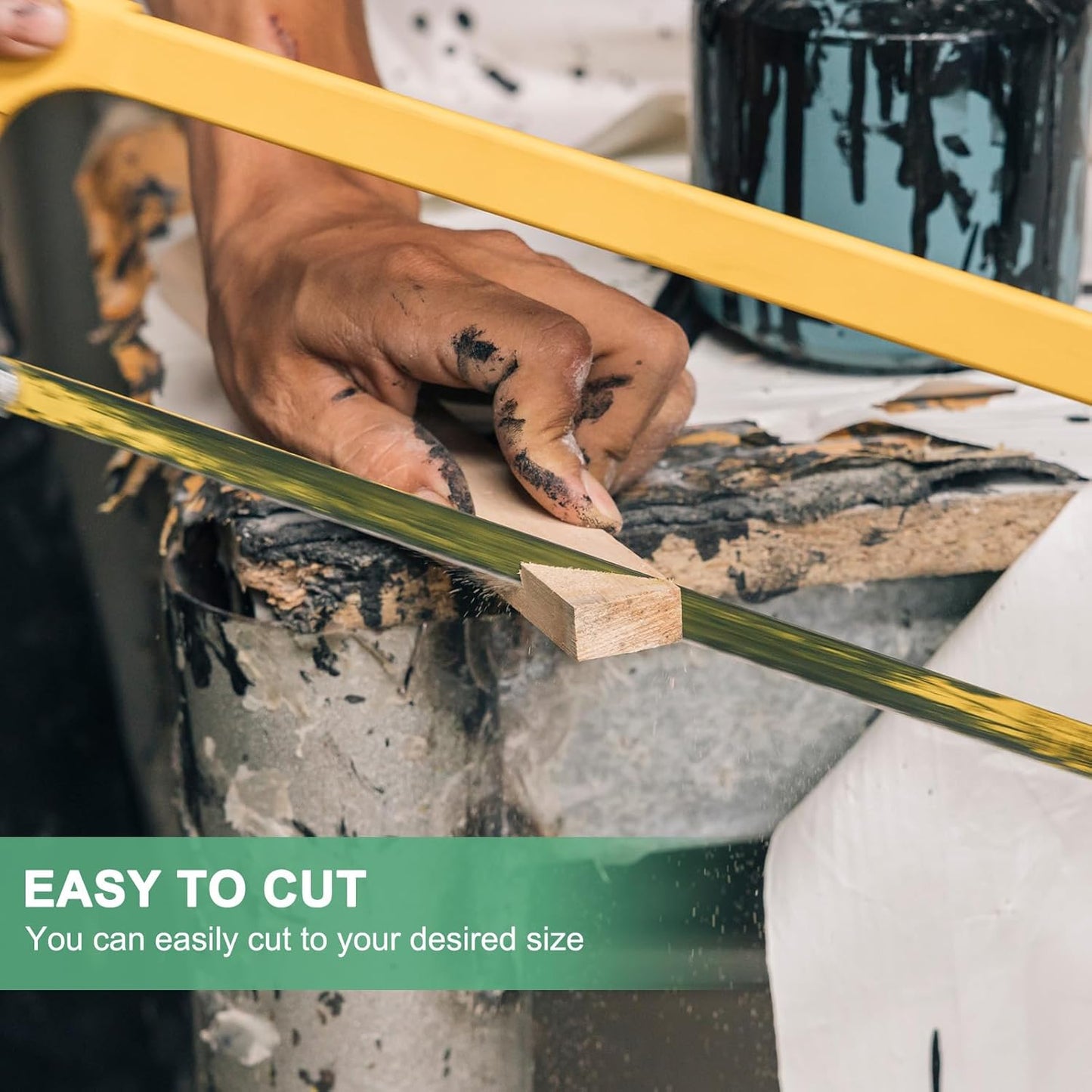 10-Pack Wood Square Dowel Rods, 13/64 x 12 Inch Unfinished Wooden Square Dowel Rod, Hardwood Square Dowel Sticks for Crafts/DIY Projects/Models Making [Wood Color]