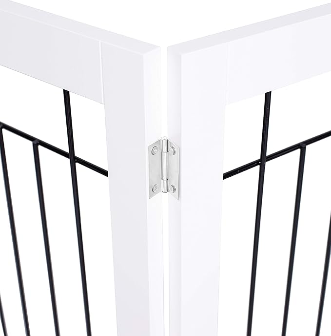 Internet's Best Traditional Wire Dog Gate - 4 Panel - 30" Tall - White