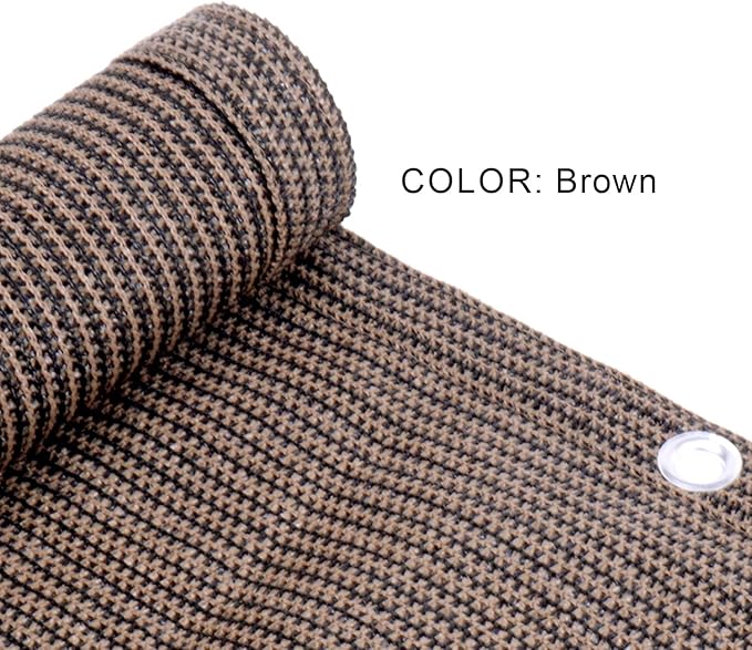 LOVE STORY 3.3'x19.7' Brown Balcony Screen Privacy Fence Cover (HDPE) UV Protection Weather-Resistant 3 FT Height Shield for Deck, Patio, Backyard, Outdoor Pool, Porch, Railing