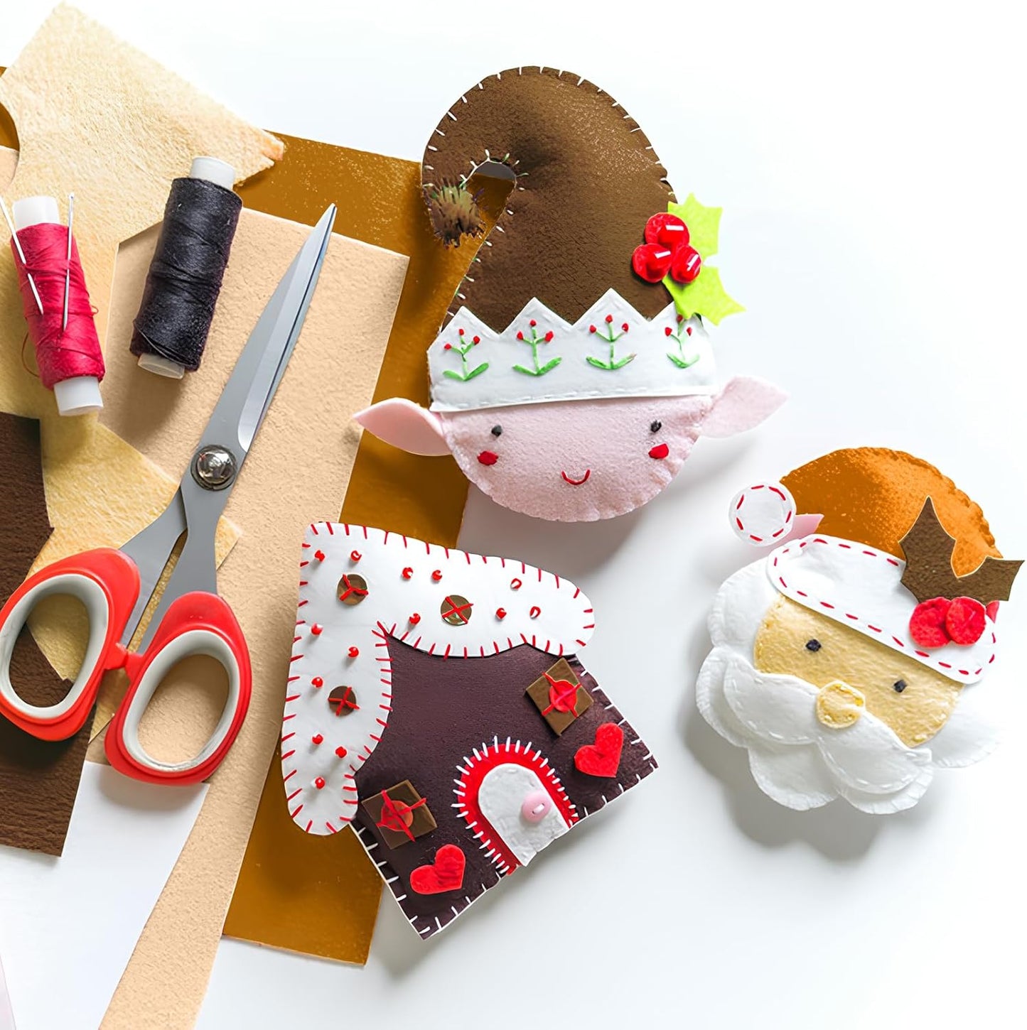 XSEINO 12 Rolls 8"x35"(20.5x90cm) 1.4mm Thick Soft Felt Fabric Sheet 12 Assorted Brown Series Colors Felt Pack for DIY Craft Sewing Squares Nonwoven Patchwork