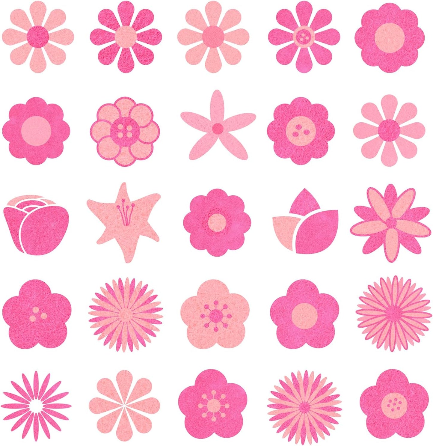 Whaline 18Pcs Felt Fabric Sheets Soft Thick Assorted Pink Craft Felt Pack for DIY Craft Sewing Patchwork Art Projects, 3 Colors, 7.9 x 11.8 Inch