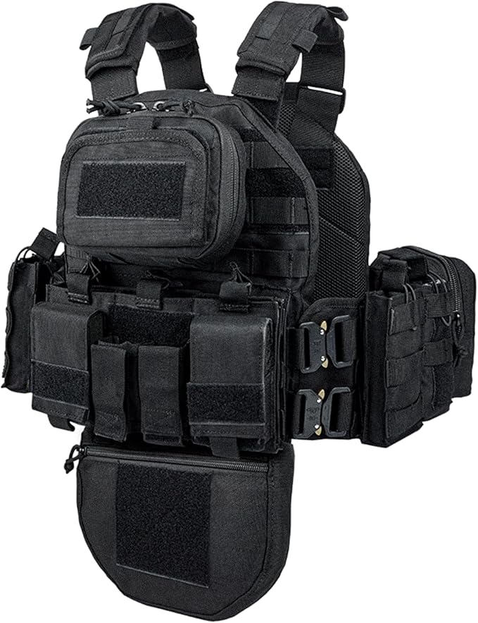 YAKEDA Tactical Outdoor Training Vest - Molle Vest With Multi-Functional Pouches For Training, Hunting & Hiking