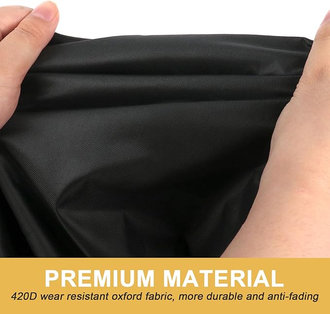 Waterproof Griddle Cover, Dustproof BBQ Grill Cover for Royal Gourmet CD1824AX 24 inch Charcoal Grill,Barbecue Grill Covers for Smoker Grill,52" x 25" x 48"