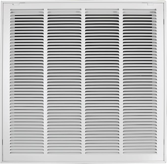 24"W x 24"H [Duct Opening Size] Steel Return Air Filter Grille - Removable Face/Door for 1 inch Filters -HVAC Vent Cover Grill - White [Outer Dimensions: 26 5/8"W X 26 5/8"H]