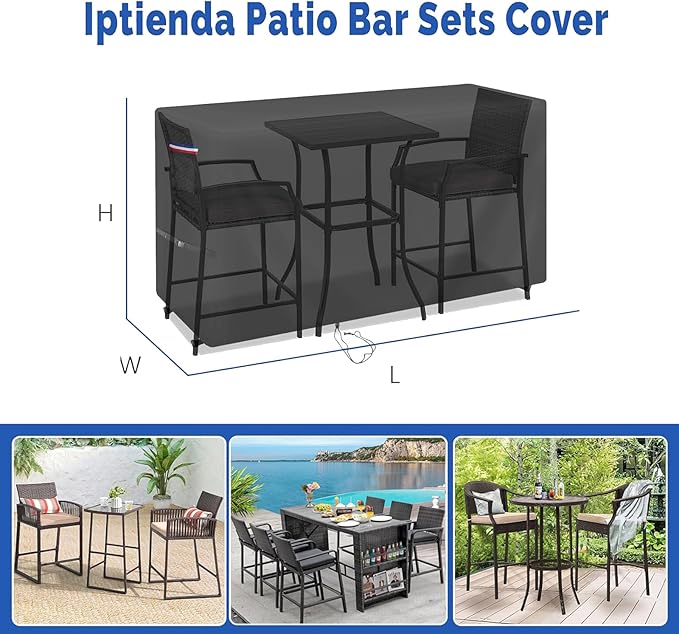 Customized Patio Furniture Covers for Table and Chairs, Personalized Heavy Duty Waterproof Patio Set Cover for Patio Furniture Set/Outdoor Balcony Furniture Sets, Rectangular