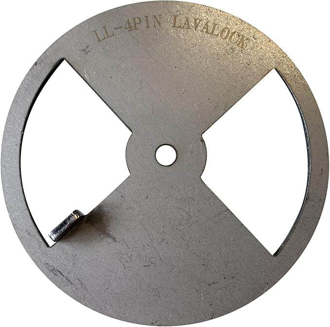 LavaLock Smoker Pinwheel bbq air damper pit grill vent, STEEL 4 6 8 12 (4" diameter)