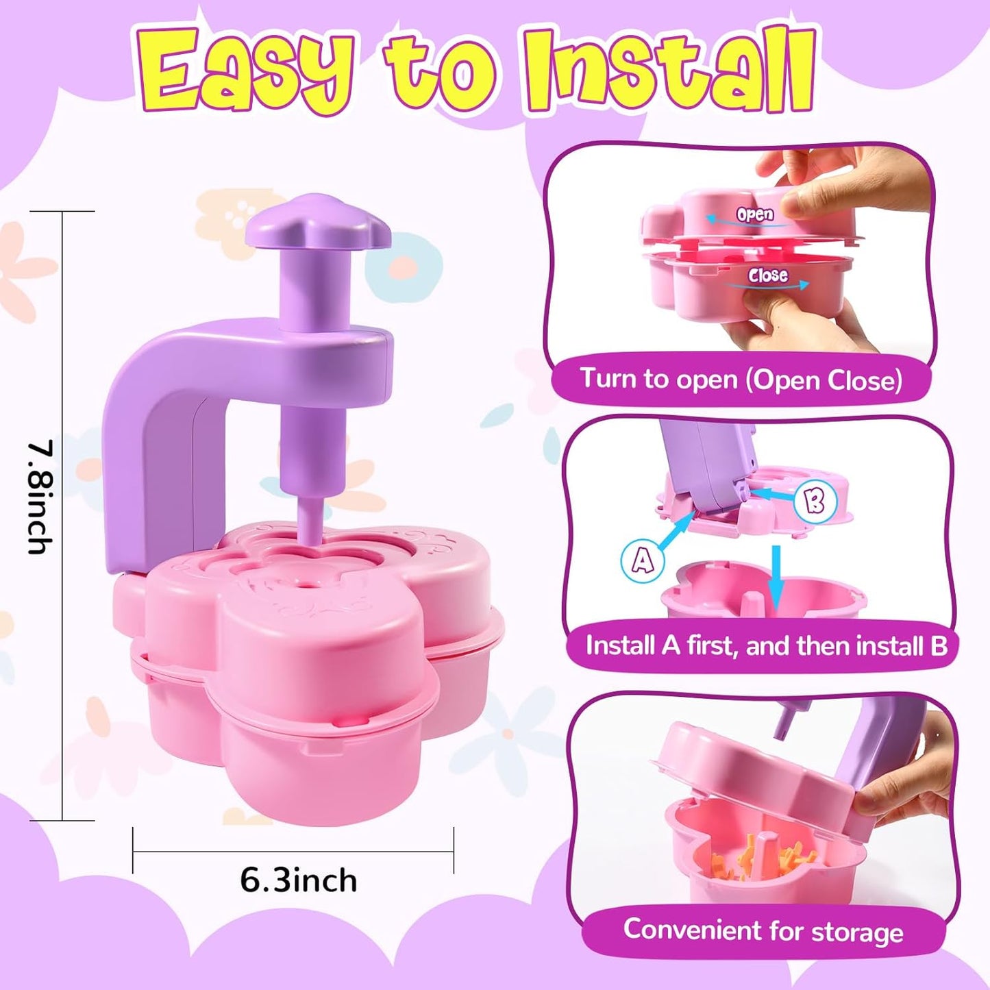 GPPNKC Flower Bouquet Craft Kit DIY Arts and Crafts Toddler Toys Flowers Market Toy Educational Fun DIY Activity Set Birthday Gift for 4 5 6 7 8+ Year Old Girls and Boys