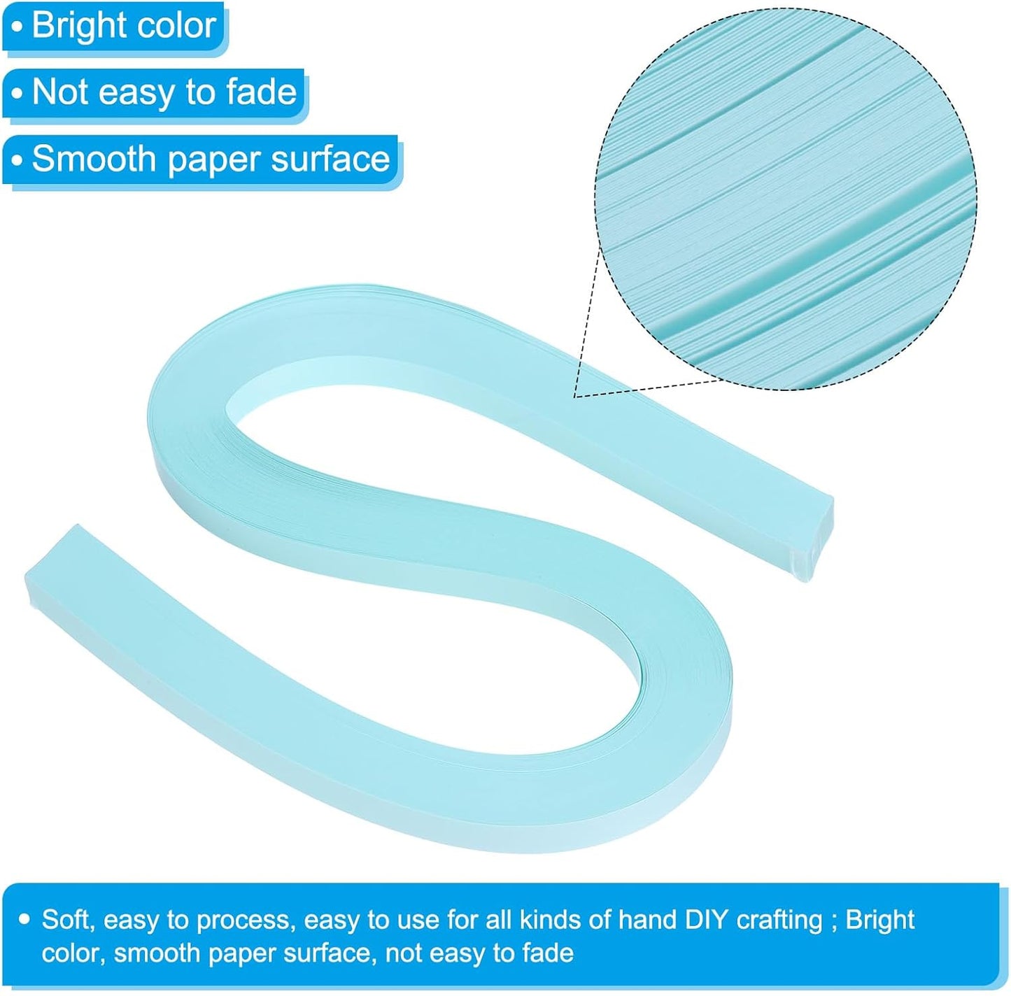 PATIKIL 120pcs Quilling Paper Strips Paper Flowers Quilling Kits 3/8"(10mm) Origami Paper for Adults Beginner Art Craft, 21"(54cm) Sky Blue