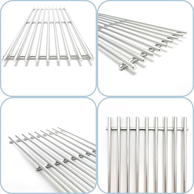 18" Stainless Steel Cooking Grid Grate for Charbroil Performance 463376018P2, 463376117, 463377117, 463673617, 463377017, 463347017 and 5 Burners 463347519 463347418 463342119 Gas Grill