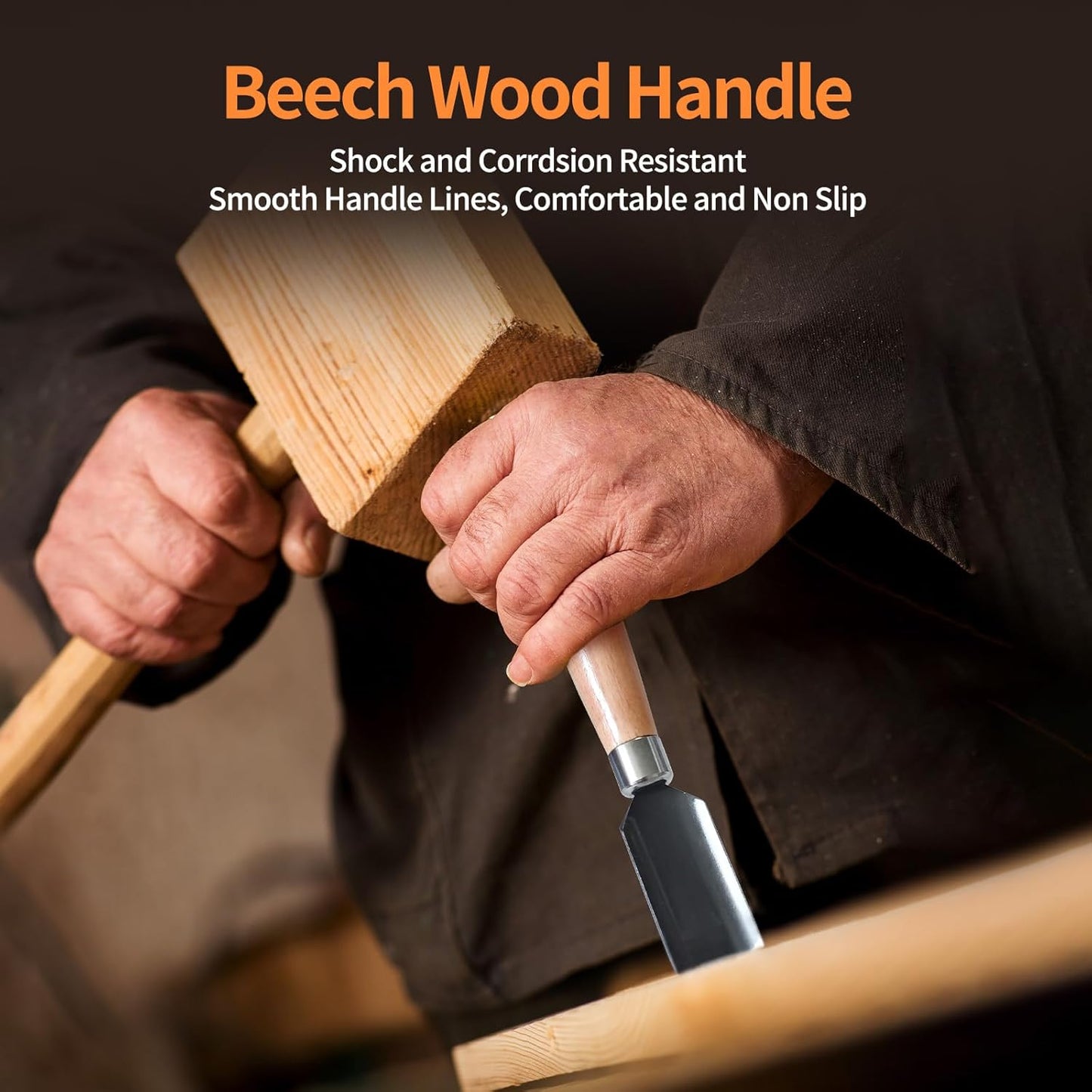 Wood Carving Tools Set - Chisel Set with Canvas Case, Carving Chisels Set Woodworking for Adults, Wood Whittling Knives Tools Set for Beginners, Hobbyists and Professionals