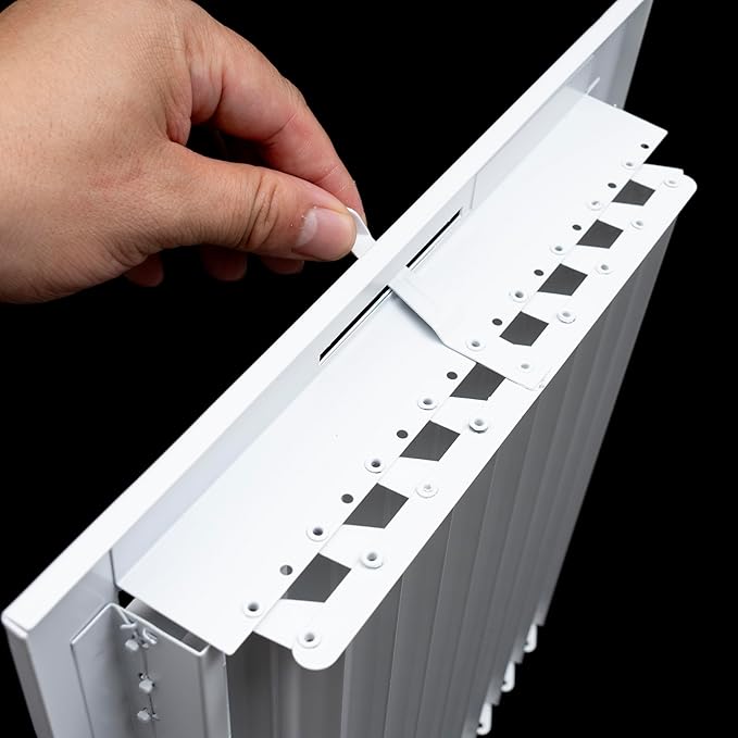 Fits 10x8 Duct Opening Steel Adjustable Air Supply Grille by Handua | Register Vent Cover Grill for Sidewall and Ceiling | White | Outer Dimensions: 11.75" X 9.75"