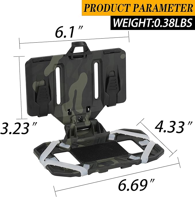 Tactical Molle Phone Holder for Plate Carrier Vest, Quick Release & Adjustable Phone Mount, Compatible with 4.7-6.7 inch Smart Phones, Durable Tactical Accessories for Outdoor Enthusiasts