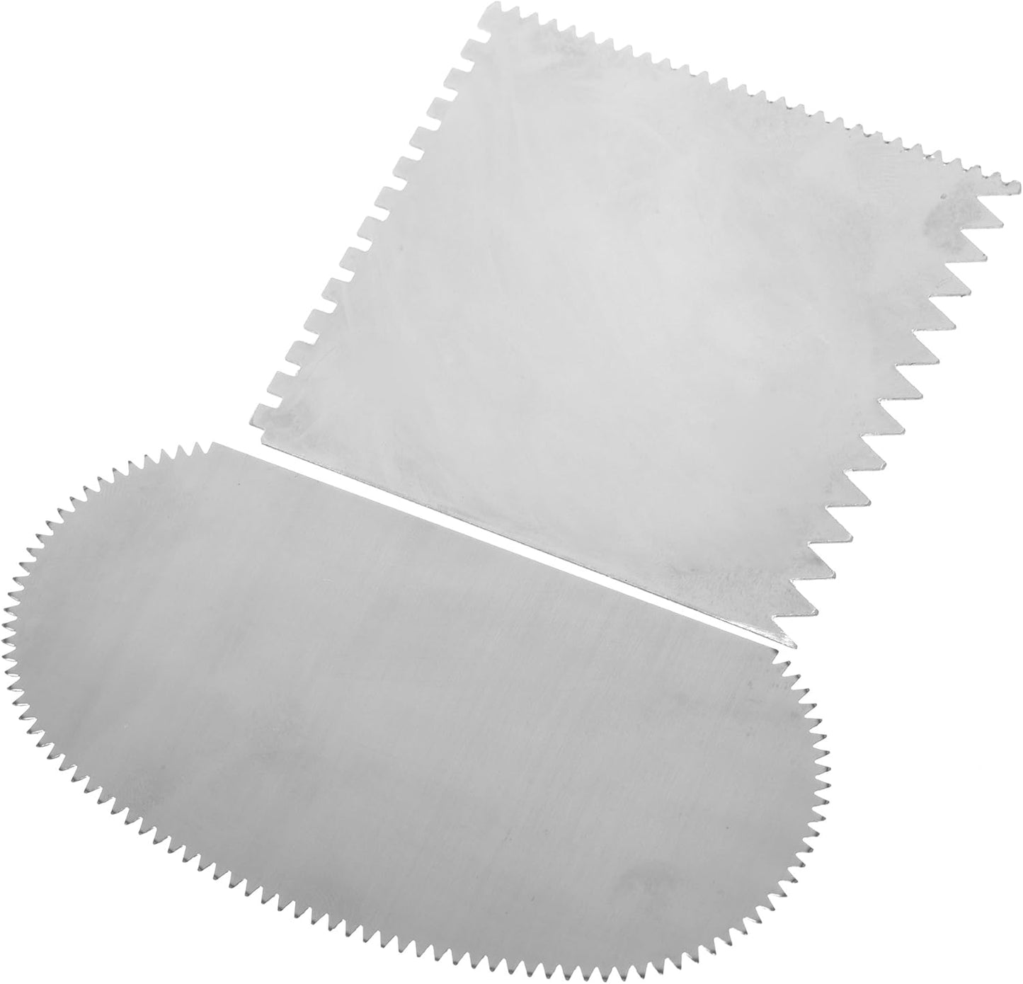 BCP Set of 2 Stainless Steel Serrated Scraper Crafts Tool for Sculpture Ceramic