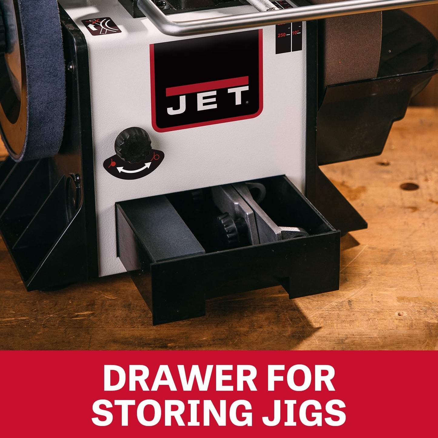 JET 10-Inch Variable-Speed Wet Sharpener, 150 RPM, 120V 1Ph (Model JWS-10)