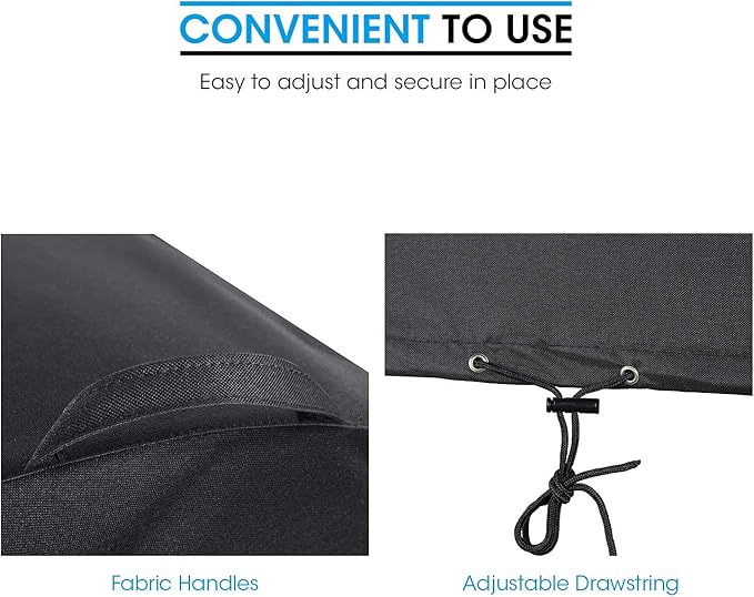 Unicook Round Fire Pit Cover 32 Inch, Heavy Duty Waterproof Firepit Cover Small, Patio Fire Table Cover, Fade and UV Resistant Material, All Weather Protection, 32" Dia x 14" H, Black