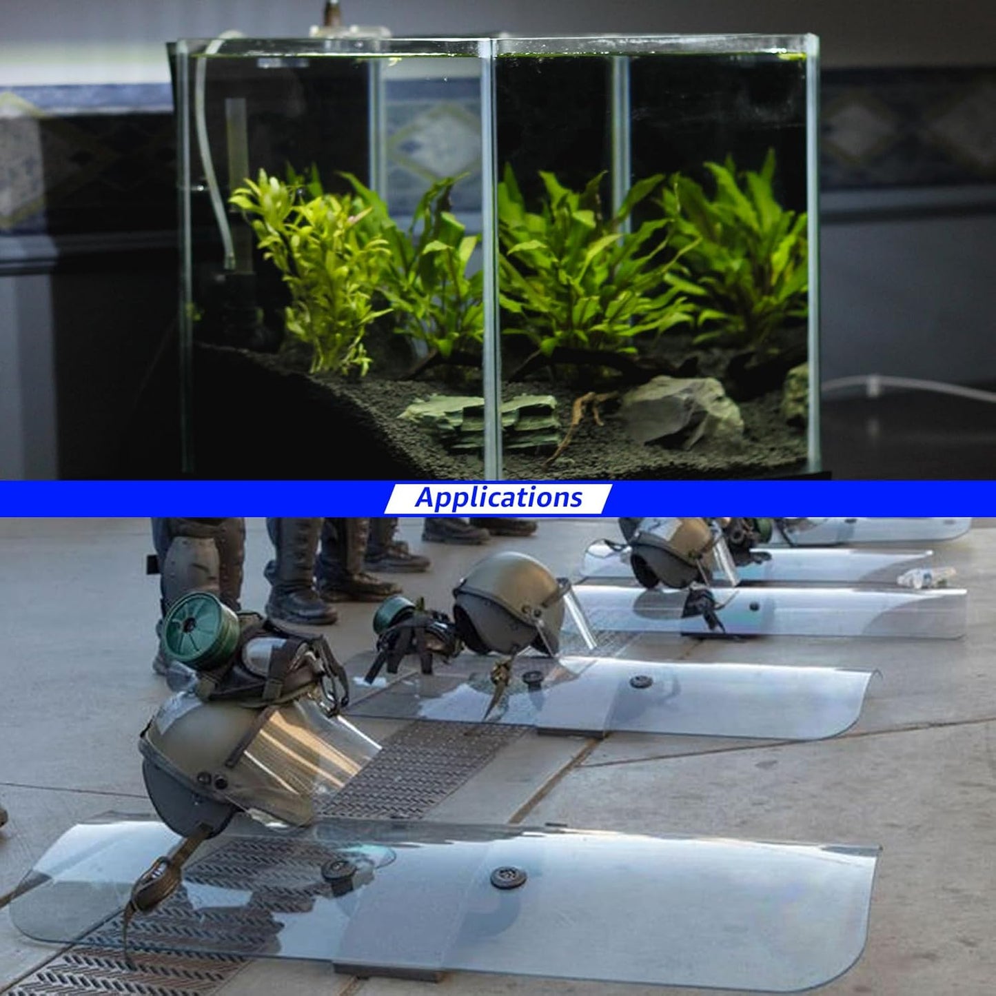 Art3d (2 Pack) 1/4" Thick Plexiglass Sheets - 48" x 24" PET Clear Acrylic Sheets for Art Design，Craft Projects, Signs, DIY in Home, Wedding, Festival,Party,Office