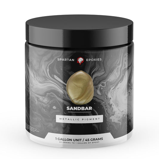 Spartan Epoxies Metallic Pigment Powder for Epoxy - 30 Unique Colors, 4oz for 1 Gallon and 12oz for 3 Gallons of Clear Epoxy, Made in The USA (Sandbar, 4oz (45 Grams))