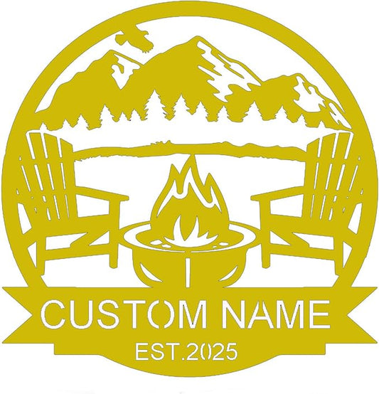 Custom BBQ Metal Sign, Personalized Grill Name Plate with LED Light, 1.2MM Thick Magnetic Installation, Unique Gift for Chefs & Backyard Kitchen Wall Decor (Style C)