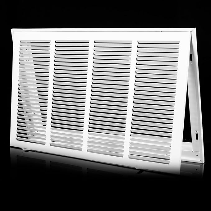 24 x 14 Return Air Grille [Duct Opening Size],Return Air Vent Cover for Wall Or Ceiling,Steel Return Air Filter Grilles Removable Face/Door for 1 Inch Filters (24"W x 14"H [Duct Opening])