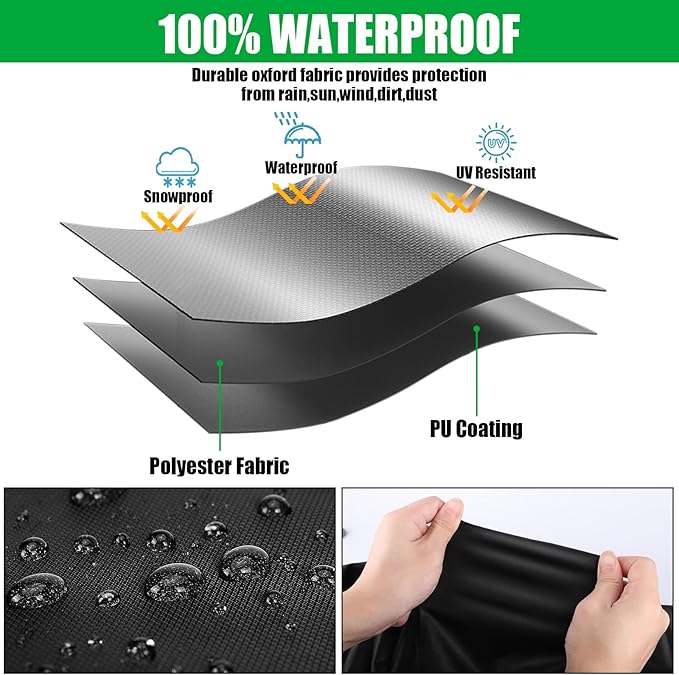 Outdoor Table Cover 42 Inch,Waterproof Patio Prep Table Covers, Outdoor Rectangle Bar Table Cover for Outdoor Furniture - 42 x 22 x 35 Inch