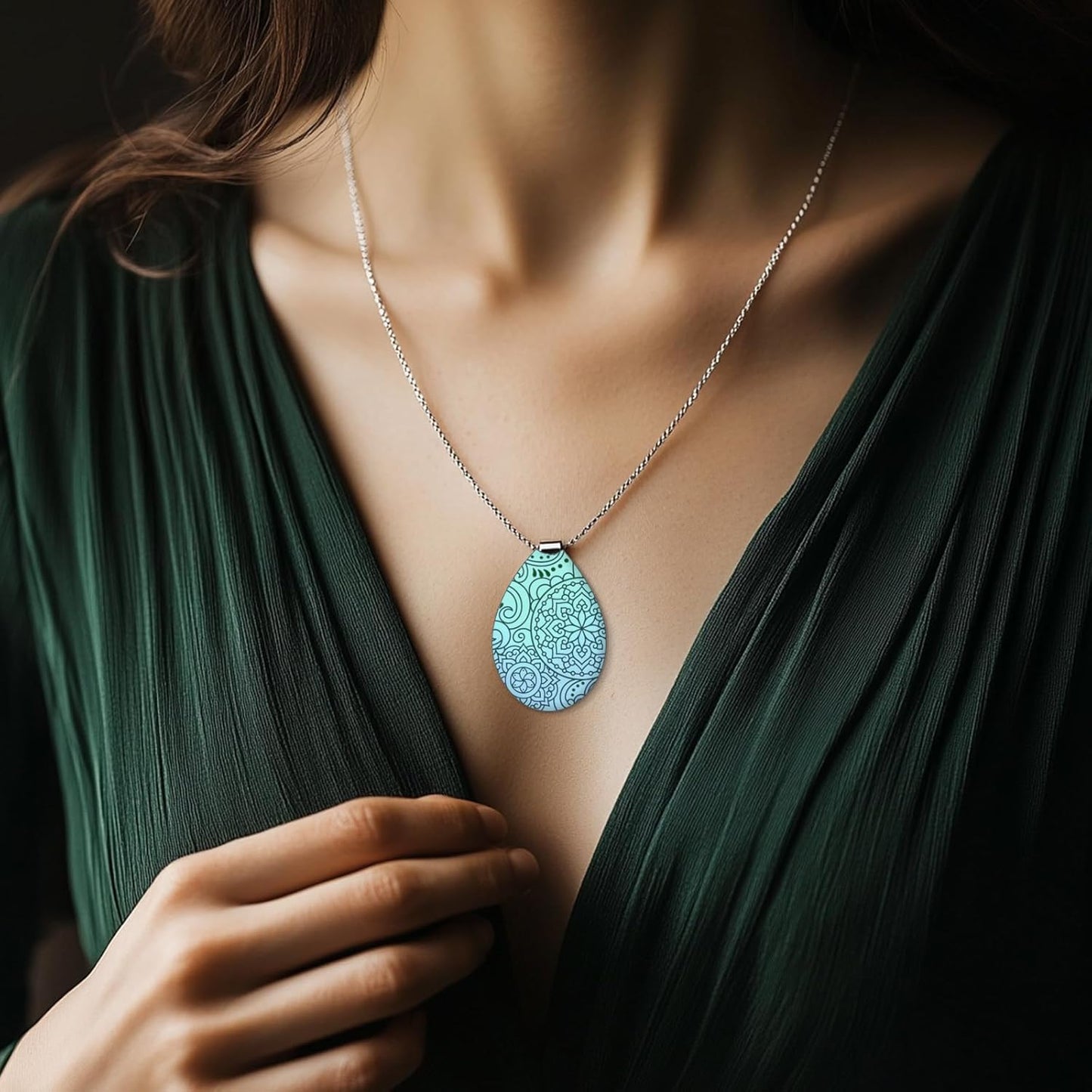 CHGCRAFT Mandala Polymer Clay Texture Sheets Scroll Pattern Silicone Texture Stamp Clay Texture Mat Modeling Pattern Pad Sheets for Jewelry and Earrings Tools, 5.5x5.5 inch