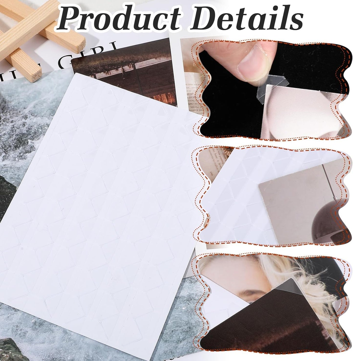 Mabor 2040Pcs Photo Corners for Scrapbooking, Self Adhesive Scrapbook Photo Corner Stickers, Clear Picture Mounting Corners Stickers for DIY Album Journal Memory Books