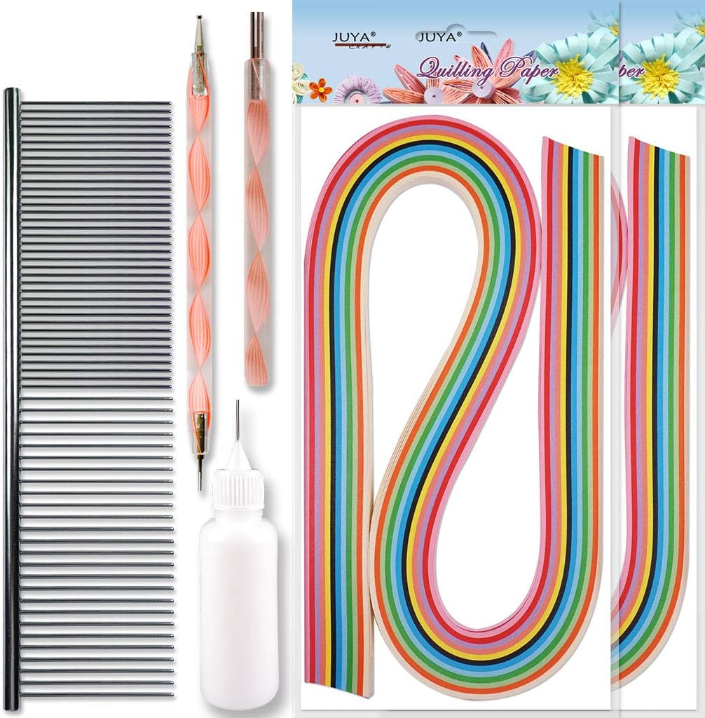 JUYA Quilling Paper and Tools Classic Set QK10 (Pink, No Glue)