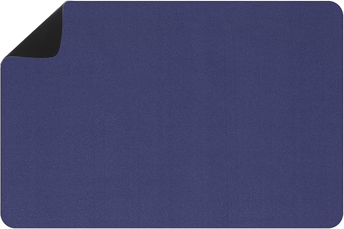 uxcell Silicone Mats for Kitchen Counter, 23.6" x 15.7" Non-Slip Countertop Protector Mat Heat Resistant Coffee Mat Waterproof Table Placemat, Dark Blue