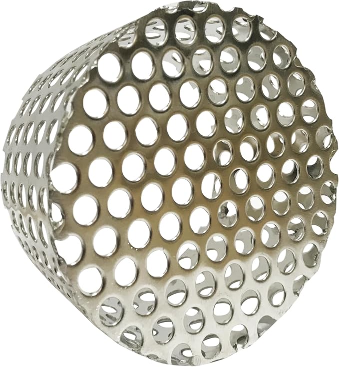 PVC Termination Mesh Vent Cover, Furnace&Roof Vent Cap, OD 2.4in to 2.98in Multihole Vent Mesh for 2.5in to 2.98in ID Pipe, Stainless Steel Conical Vent Mesh, Used for Keep Birds and Leaves Debris Out