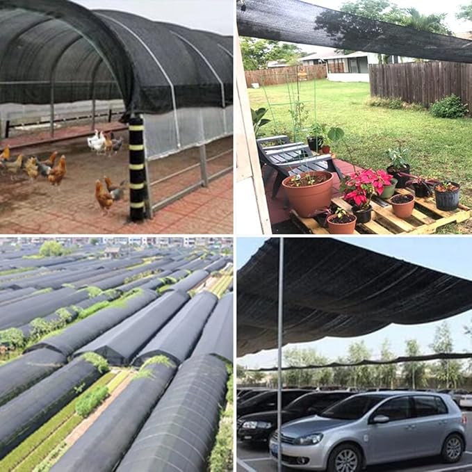 Shade Cloth- 90% Sunblock Net for Garden Patio,Shade Sails -for Plants Outdoor Pergola Lawn Sun Protection Covers for Chicken Coop, 3x12 FT