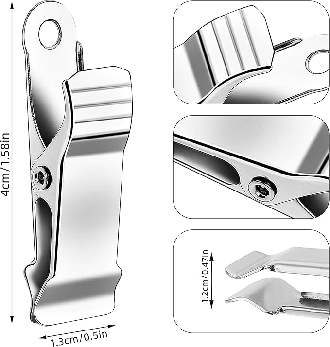 32 Pack 1.58 Inches Metal Mini Clamps, Mini Spring Clamp, Metal Alligator Clips with Smooth Jaw, Crocodile Alligator Clips Crocodile Clamps for Clothes, Photos,smooth jaw 5/16 Inch Capacity