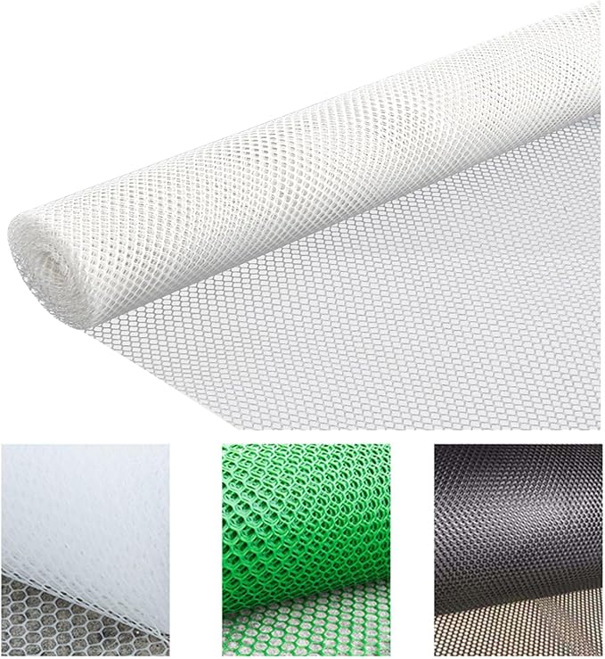 39.3″ x 32.8′ Chicken Mesh Fence Roll Versatile Plastic Fencing Netting Heavy Duty Balcony Protection Safety Mesh Easy Cut for Home Décor Gardening Poultry Barrier(Size:1x30M - Mesh 1.8cm,Color:White)