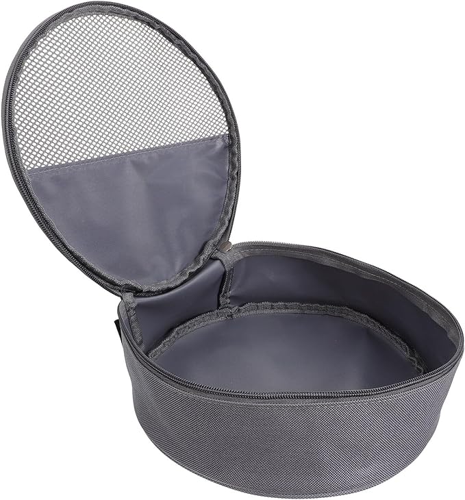 SUPVOX Outdoor Tableware Bag for Camping Plate Organizer with Mesh Pockets and Oxford Cloth Durable Portable Storage 8.66X8.66X2.36 Inch for Hiking Picnic