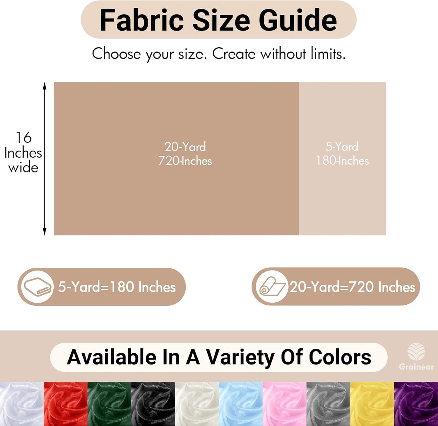 Baby Blue Crystal Organza Fabric – 16" x 5 Yards Lightweight Sheer Tulle for Bows, Tutus, Table Runners, Gift Wrapping, Crafts & DIY Sewing (Folded Package)