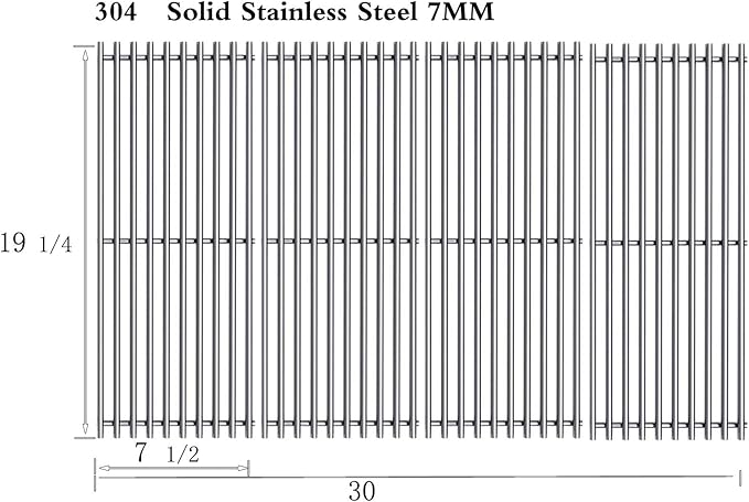 SN8264 (4-Pack) 19 1/4" Stainless Steel Cooking Grid Grates Replacement for Bull 18248 LP, 18249 NG, LP 47628, NG 47629, 57569 NG, 57568 LP, LP 62648, NG 62649 Grill