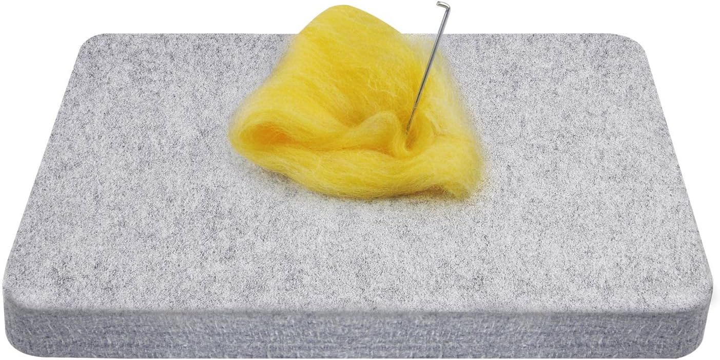 YCWEI YCWEI Needle Felting Pad,100% Natural Wool Needled Felting Mat, 8 x 10 x 1 inch Eco-Friendly Felting Block, Thick and Firm Needle Felting Base