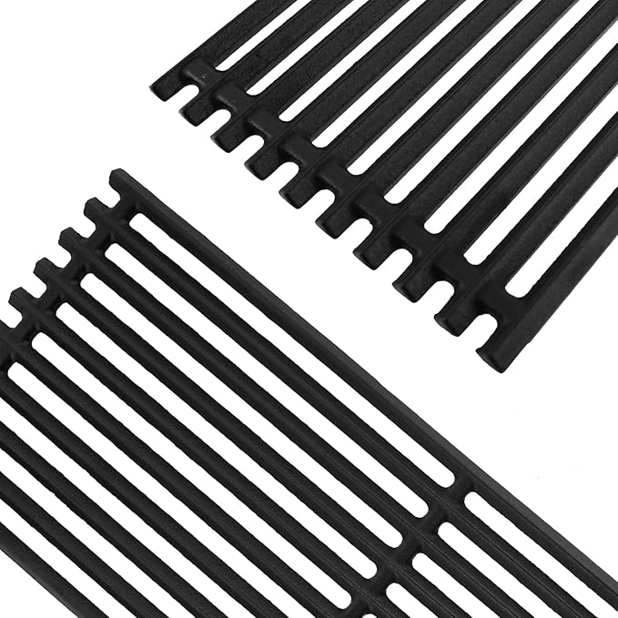 BBQ Future 17" Grill Grates for Charbroil 2-Burner Tru-Infrared Gas Grills 463644220 463642316 463632320 463632520, Cast Iron Cooking Grid Replacement Part G369-0030-W2 for Charbroil Grill Parts