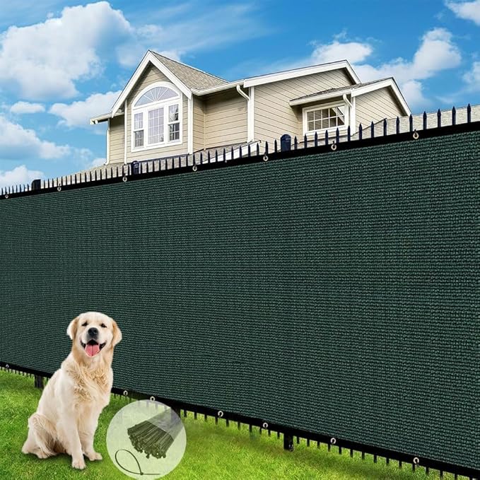 Petgrow Fence Privacy Screen 6FT X 81FT– Heavy Duty (HDPE) Outdoor Shade Mesh Cloth, 90% Blockage Fencing Shade Net Cover for Garden, Backyard, Balcony & Swimming – UV Protection, Windproof