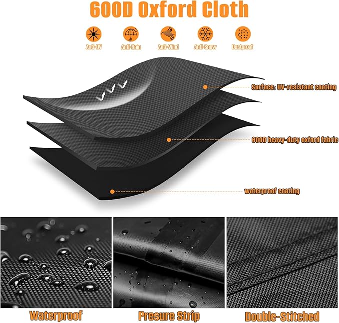Waterproof Cover for Ninja Pizza Oven MO201, Tabletop Pizza Oven Covers, Tear Resistant, Windproof with Bottom Drawstrings, Fully Covered with Heavy-Duty 600D PU Oxford Cloth (Cover Only)