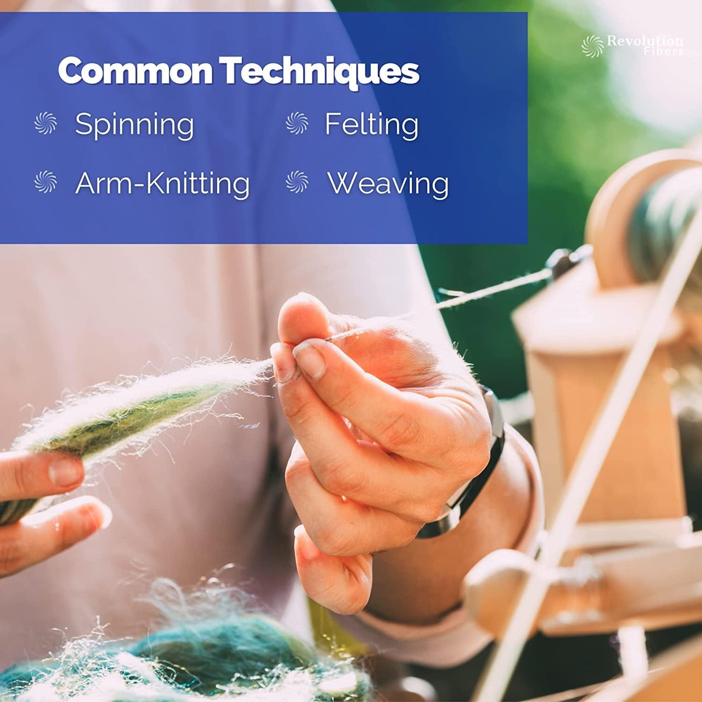 Revolution Fibers Merino Wool Combed Top | 1 lb Premium Wool Roving | 22 Micron, Best Merino Wool for Spinning, Tapestry, Needle Felting, Big Yarn Roving and Wall Hangings (Violet)