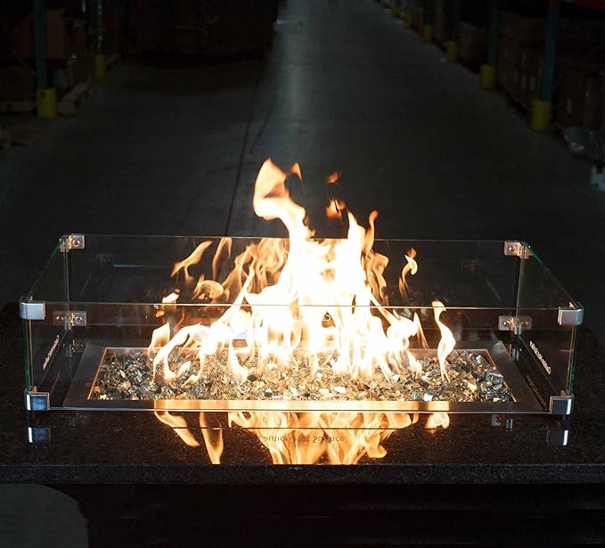 Celestial 29" x 13" x 6" Wind Guard, fits Celestial 24”x 8” Fire Pit Burner Pans