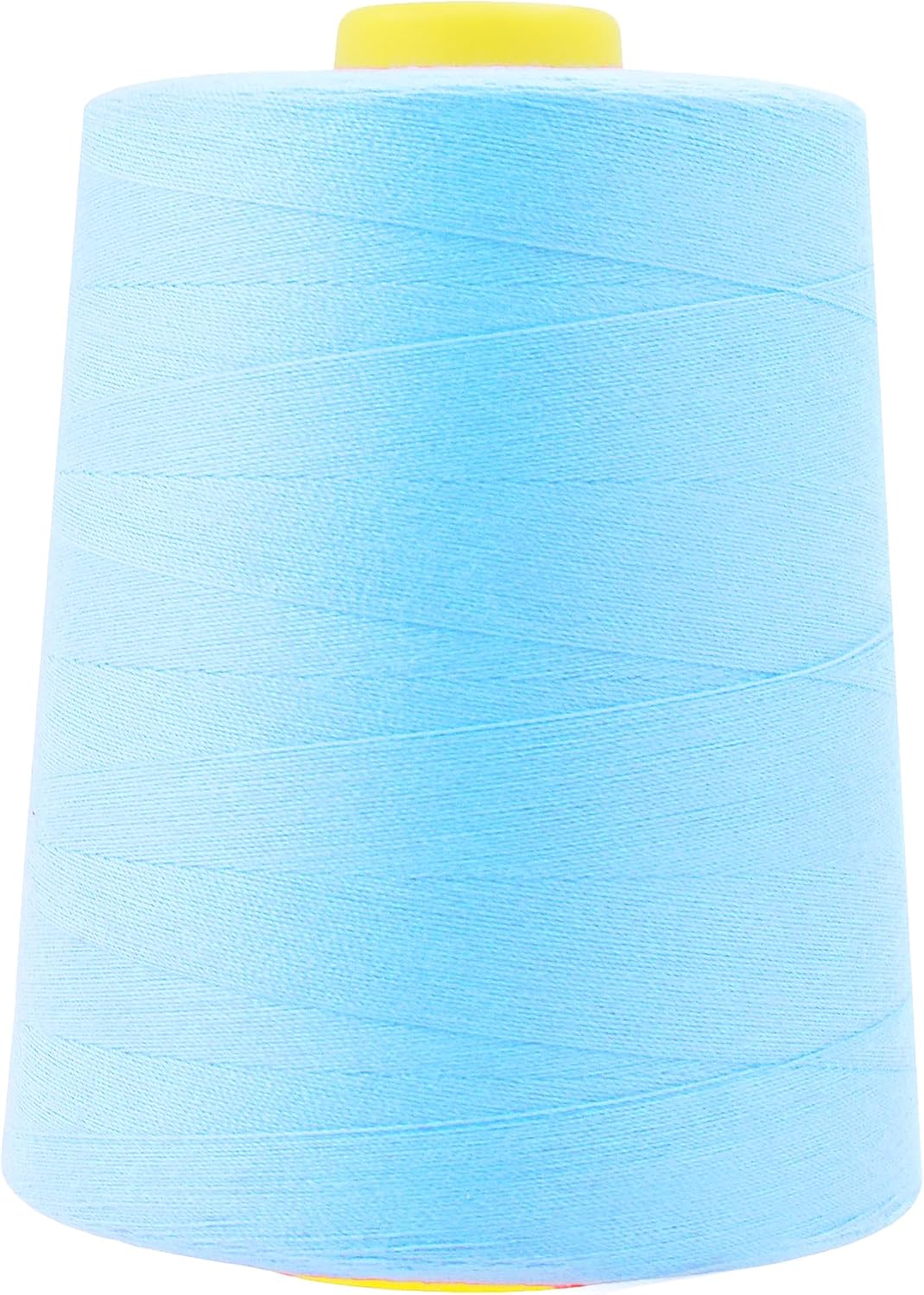 Mandala Crafts 4 Pack of Serger Threads Cones Spools - 20S/2 24000 Yards Polyester Baby Blue Threads for Sergers Machine and Overlock Quilting Sewing Machine