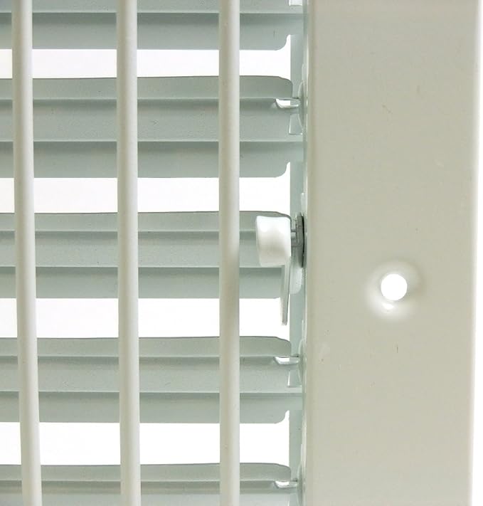 24" X 14" Adjustable AIR Supply Diffuser - HVAC Vent Cover Sidewall or Ceiling - Grille Register - High Airflow - White [Outer Dimensions: 25.75"w X 15.75"h]