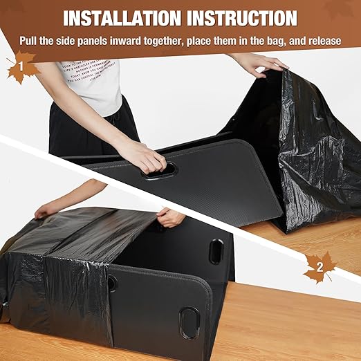 Lawn and Leaf Trash Bag Holder No Assembly Required Holds 30-42 Gallon Bags Easy Open Easy Filling