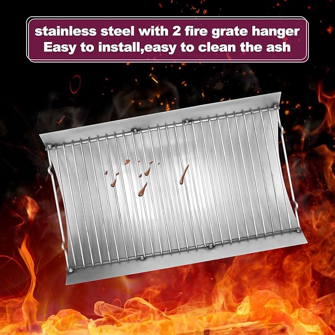 P0350H (1-Pack) 27 inches Steel Ash Pan with 19 3/4" Grid Grates for Chargriller Charcoal Grill 1224, 1324, 2121, 2222, 2727, 2828, 2929, Chargriller 200048,Charbroil 1730205