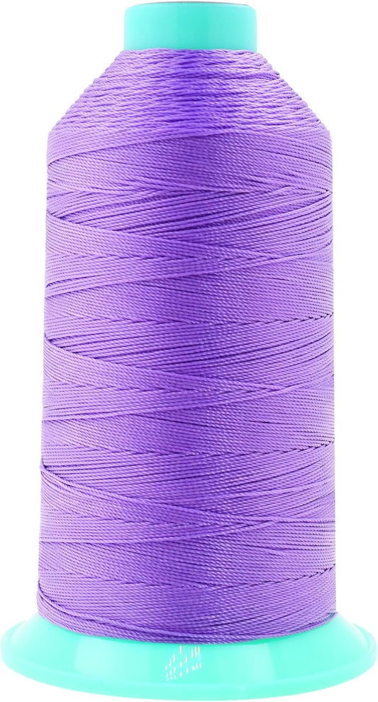 Mandala Crafts Bonded Nylon Thread Lilac Heavy Duty Sewing Threads - 800 YDs Size 207 630D T210 Tex 210 Thread for Leather Jeans Weaving Outdoor Marine Upholstery Threads