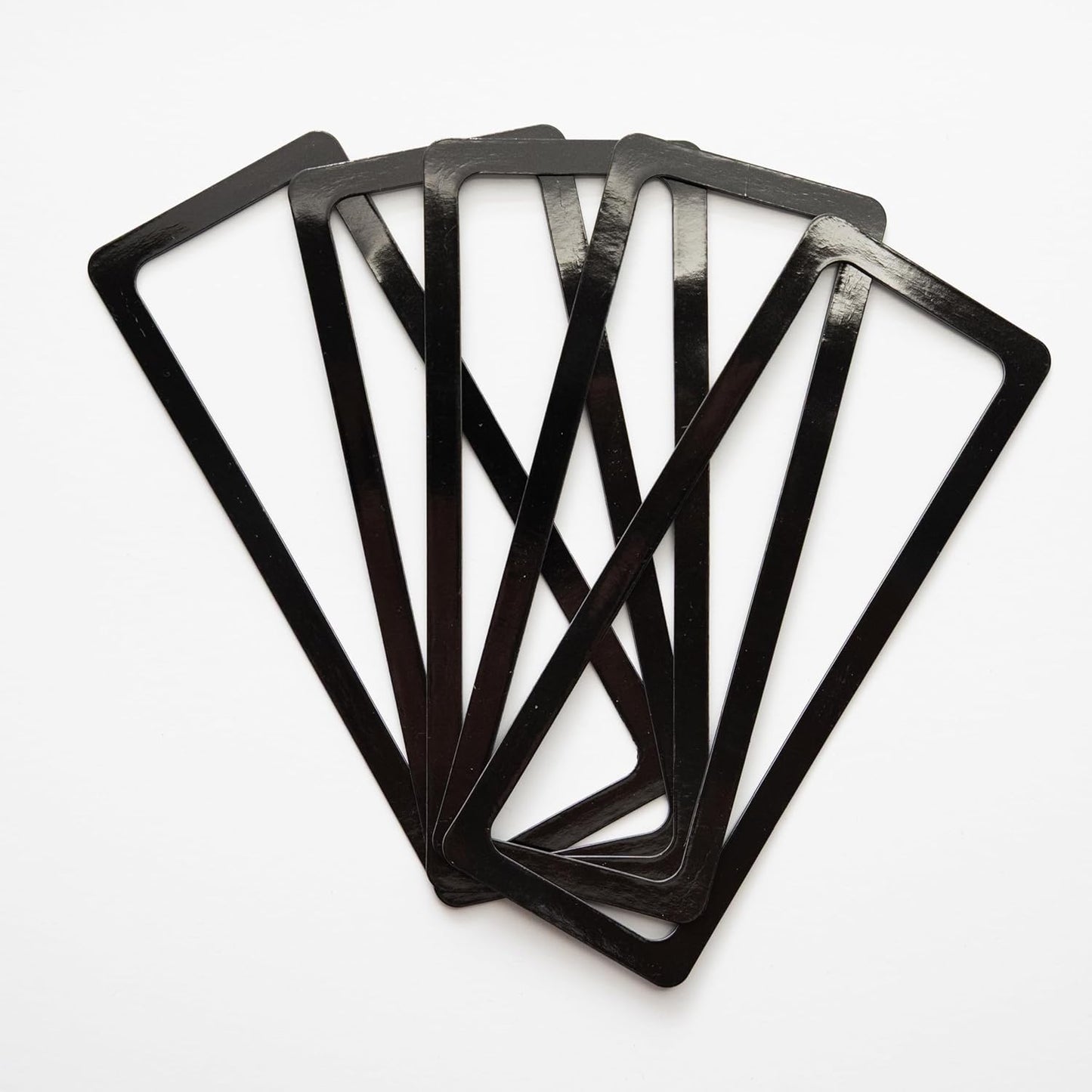 Magnetic Frames For 2x6 Photo Booth Strips – Set of 5 – White, Black, or Floral Design Photo Picture Holders – Magnetic Paper Cutout for Photobooth Photos – Simple Slim Frames for Fridge, Locker, or Party Keepsakes (5, BLACK)